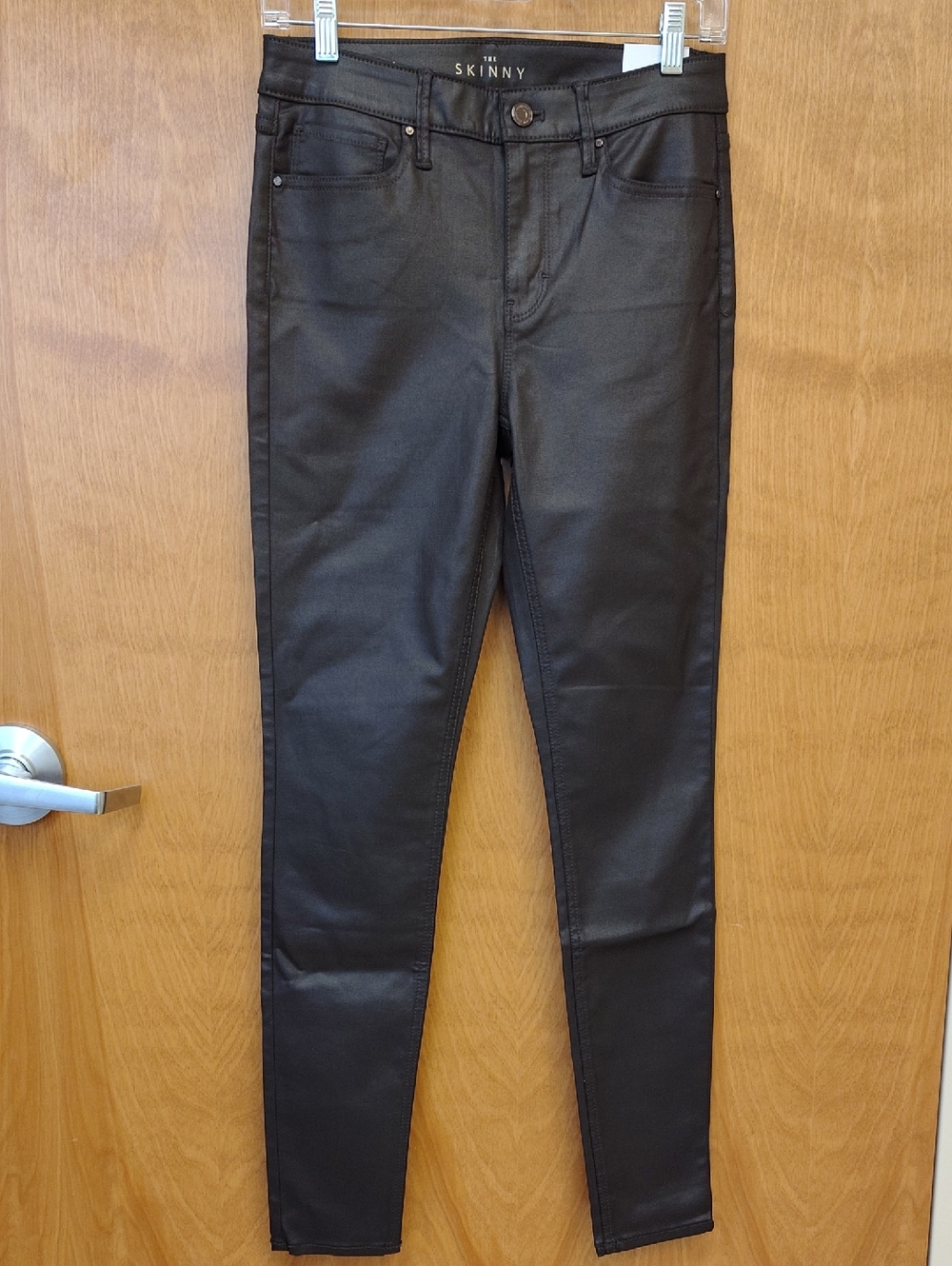 White House Black Market Women's Coated High Rise Skinny Jeans Cabernet